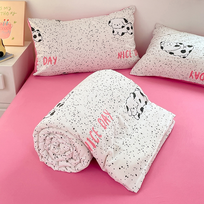 91家纺网 家纺一手货源 找家纺 卡斯诺家纺馆 2026新款水洗云朵棉夏被夏凉被空调被 斑点狗