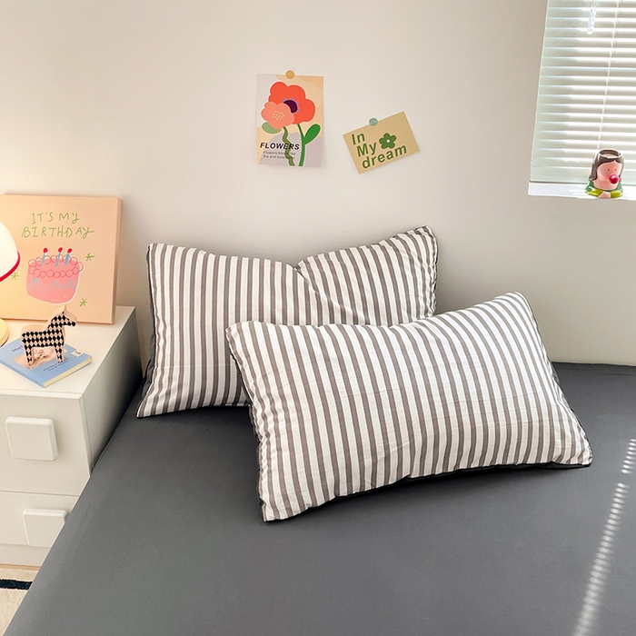 91家纺网 家纺一手货源 找家纺 卡斯诺家纺馆 2026新款水洗云朵棉夏被夏凉被空调被 甜辣风-深灰条