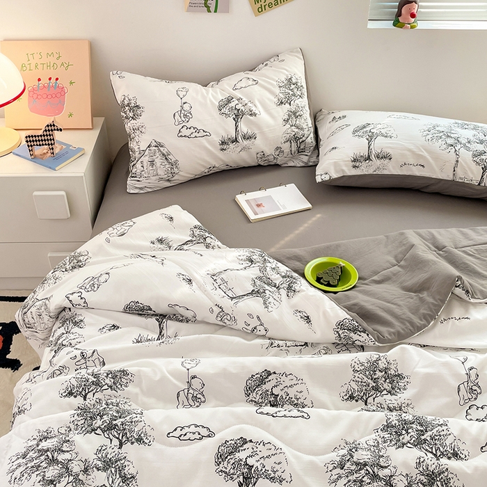 91家纺网 家纺一手货源 找家纺 卡斯诺家纺馆 2026新款水洗云朵棉夏被夏凉被空调被 江南墨色