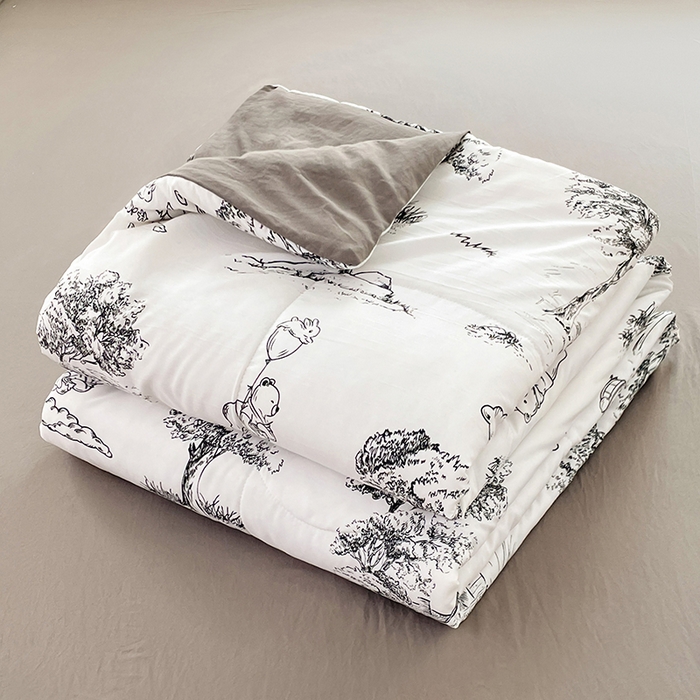 91家纺网 家纺一手货源 找家纺 卡斯诺家纺馆 2026新款水洗云朵棉夏被夏凉被空调被 江南墨色