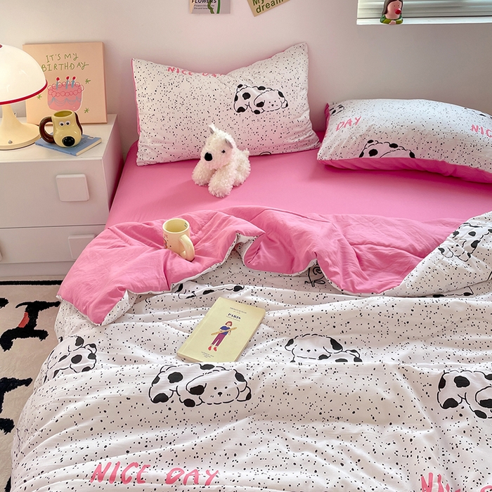 91家纺网 家纺一手货源 找家纺 卡斯诺家纺馆 2026新款水洗云朵棉夏被夏凉被空调被 斑点狗