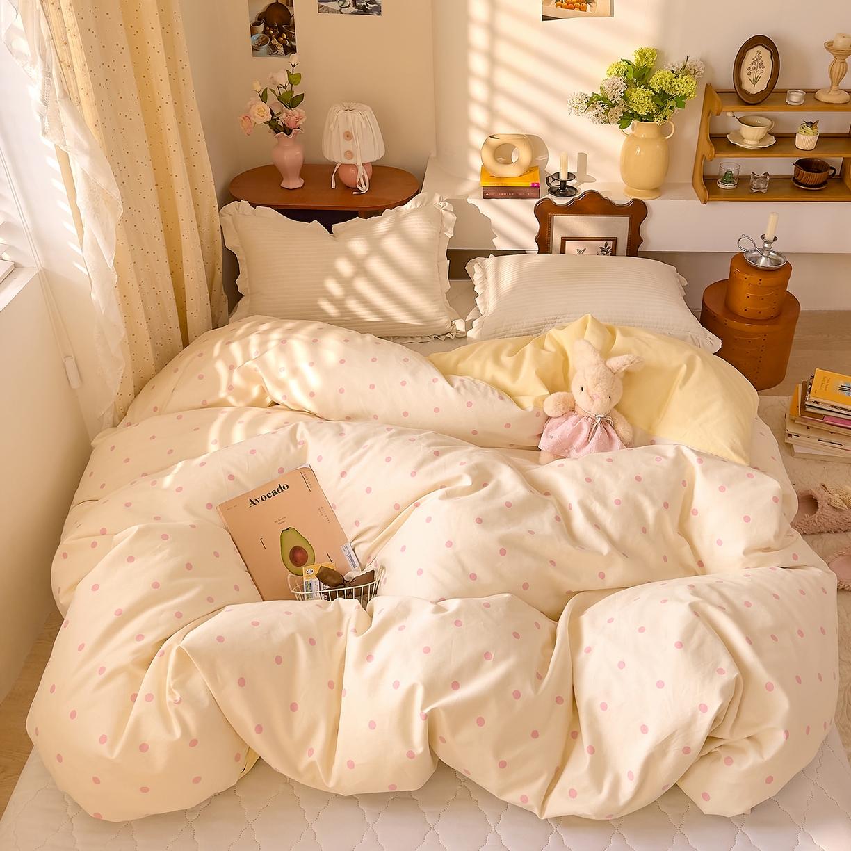 DoDo 兜兜 2026年全棉纯棉ins风小清新单品被套 被套单件 波点奶盖