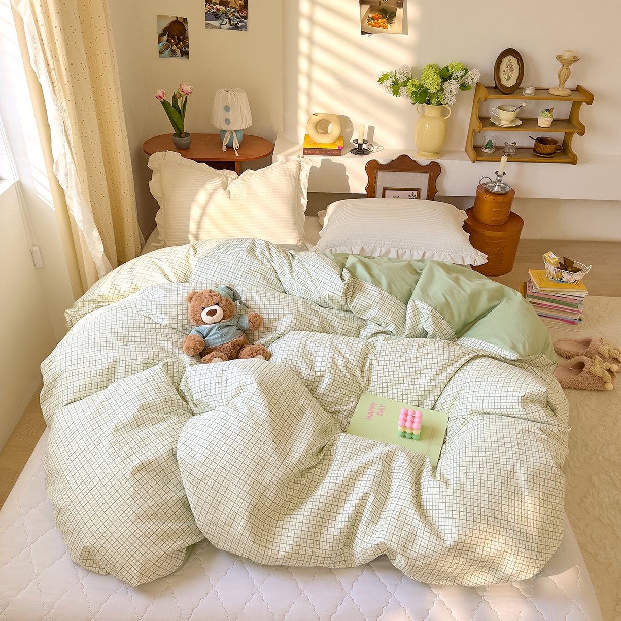 91家纺网 家纺一手货源 找家纺 （总）DoDo 兜兜 2026年全棉纯棉ins风小清新单品被套 被套单件