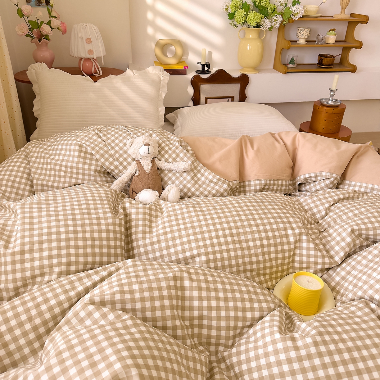 91家纺网 家纺一手货源 找家纺 DoDo 兜兜 2026年全棉纯棉ins风小清新单品被套 被套单件 太妃奶盖