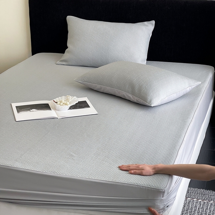 91家纺网 家纺一手货源 找家纺 赫帛 2025春夏新款日本ICE 3D Max进口冷感软凉席空调席 素编-灰