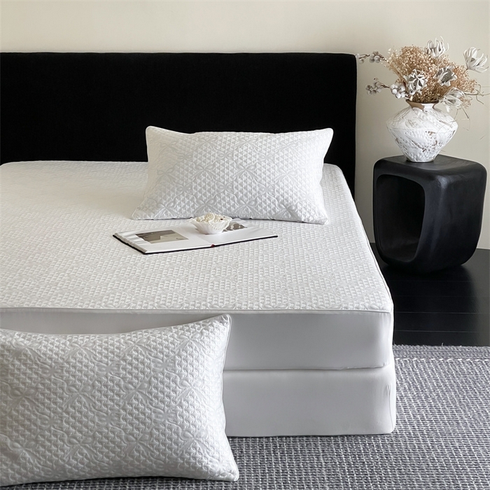 91家纺网 家纺一手货源 找家纺 赫帛 2025春夏新款日本ICE 3D Max进口冷感软凉席空调席 蝴蝶结-浅灰