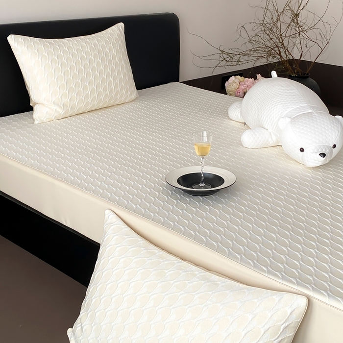 91家纺网 家纺一手货源 找家纺 赫帛 2025春夏新款日本ICE 3D Max进口冷感软凉席空调席 鎏金-黄