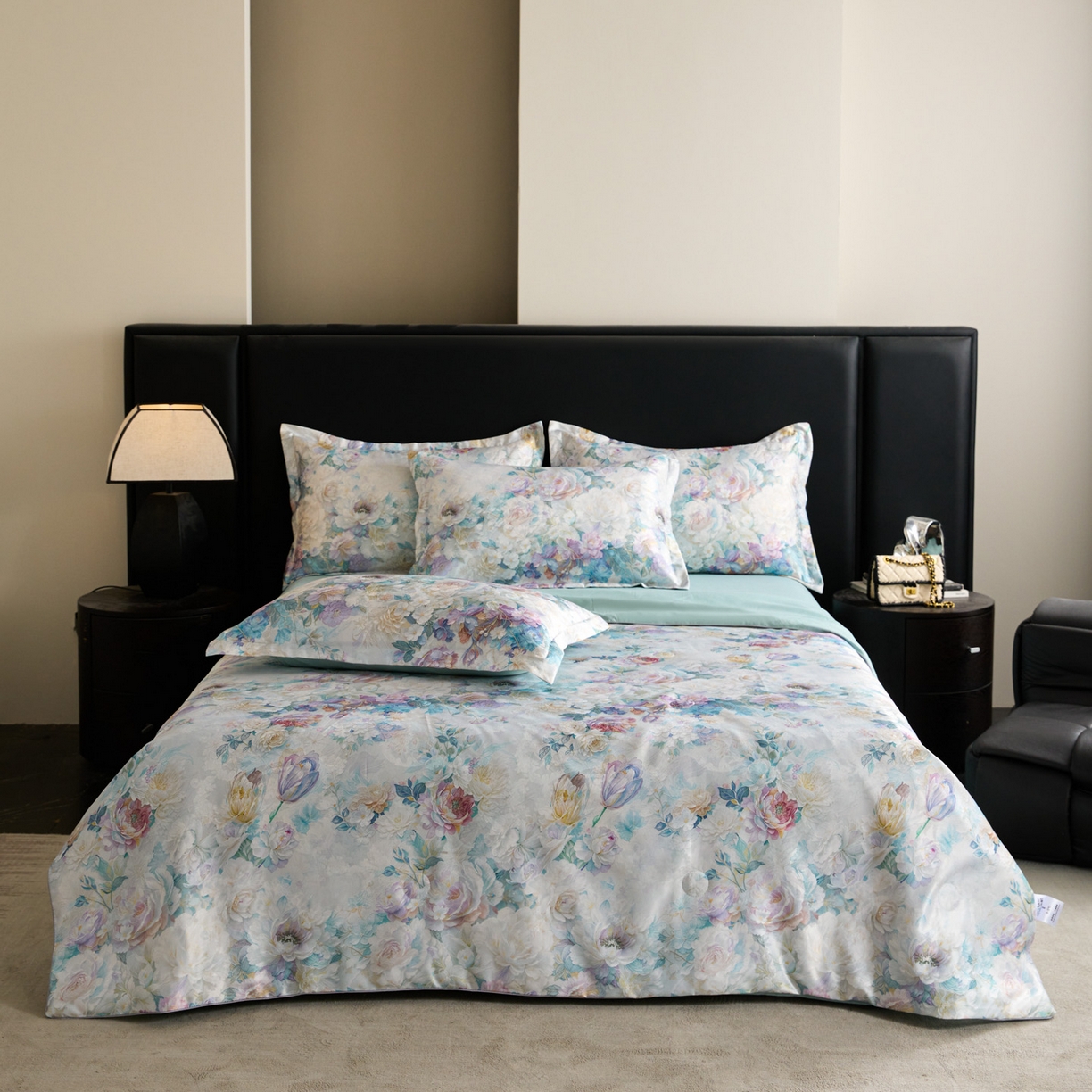 莱欧纳家纺 2026新款亲肤夏被四件套 夏被-梦澜青