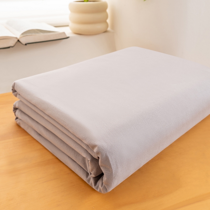 居美良品 2026新款100%全棉色织水洗棉A类纯棉床单单品床单床单单件 高冷灰