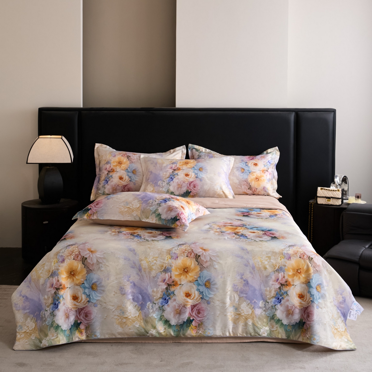 莱欧纳家纺 2026新款亲肤夏被四件套 夏被-初雪米桔