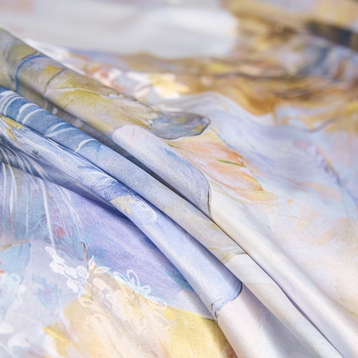 91家纺网 家纺一手货源 找家纺 莱欧纳家纺 2026新款亲肤夏被四件套 夏被-印象蓝灰