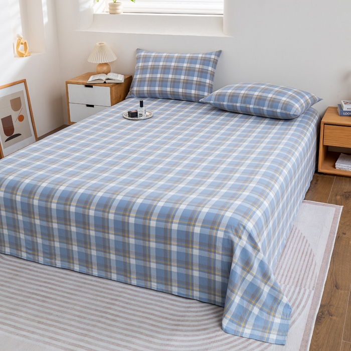 91家纺网 家纺一手货源 找家纺 （总）居美良品 2026新款100%全棉色织水洗棉A类纯棉床单单品床单床单单件