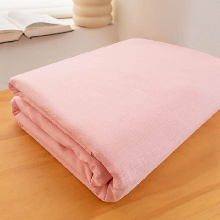 居美良品 2026新款100%全棉色织水洗棉A类纯棉床单单品床单床单单件 珊瑚玉