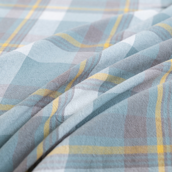 91家纺网 家纺一手货源 找家纺 居美良品 2026新款100%全棉色织水洗棉A类纯棉床单单品床单床单单件 静雅-绿