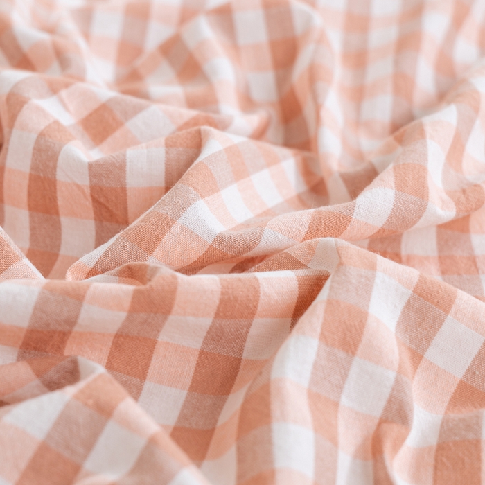 91家纺网 家纺一手货源 找家纺 居美良品 2026新款100%全棉色织水洗棉A类纯棉床单单品床单床单单件 咖小格