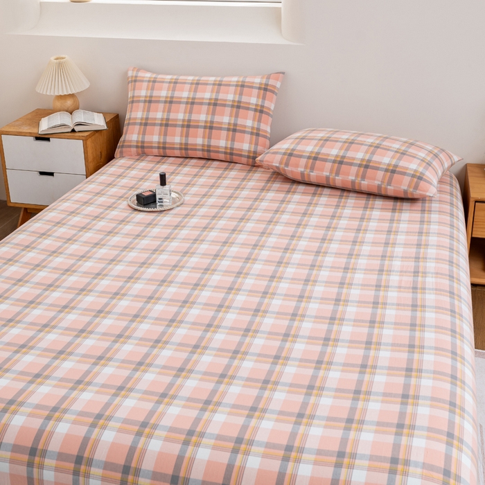 91家纺网 家纺一手货源 找家纺 居美良品 2026新款100%全棉色织水洗棉A类纯棉床单单品床单床单单件 静雅-玉