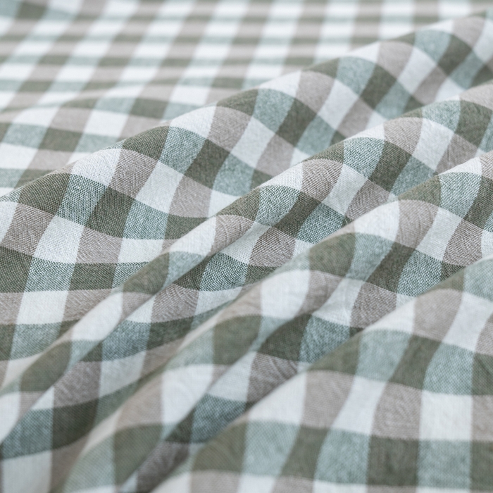 91家纺网 家纺一手货源 找家纺 居美良品 2026新款100%全棉色织水洗棉A类纯棉床单单品床单床单单件 绿小格