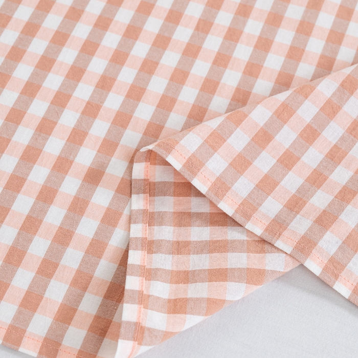 91家纺网 家纺一手货源 找家纺 居美良品 2026新款100%全棉色织水洗棉A类纯棉床单单品床单床单单件 咖小格