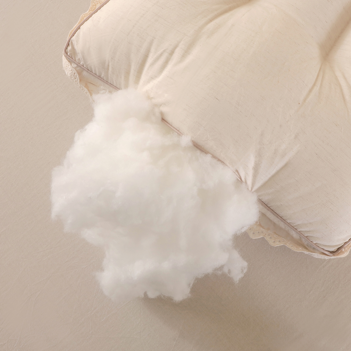 91家纺网 家纺一手货源 找家纺 （总）云熙枕业 2026新款原生态全棉麻立体绣花款花边护颈枕头枕芯