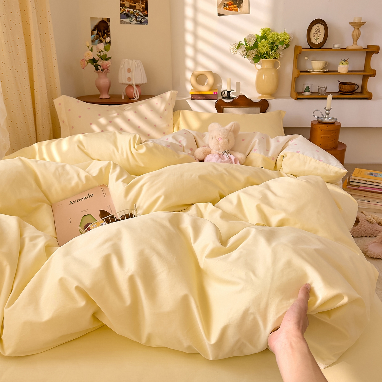 91家纺网 家纺一手货源 找家纺 （总）DoDo 兜兜 2026年全棉纯棉ins风小清新四件套