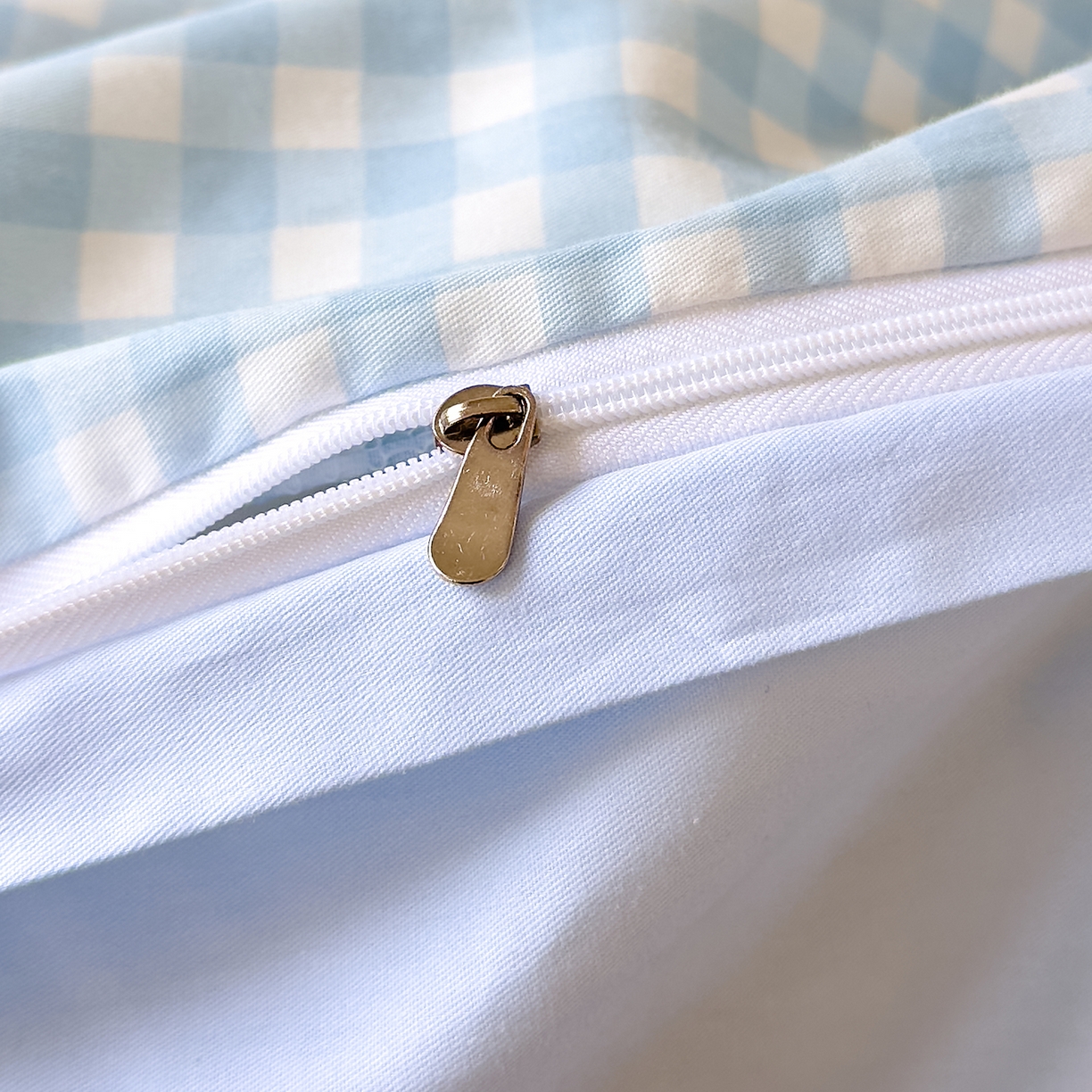 91家纺网 家纺一手货源 找家纺 DoDo 兜兜 2026年全棉纯棉ins风小清新四件套 晴空奶盖-枕套1对格子