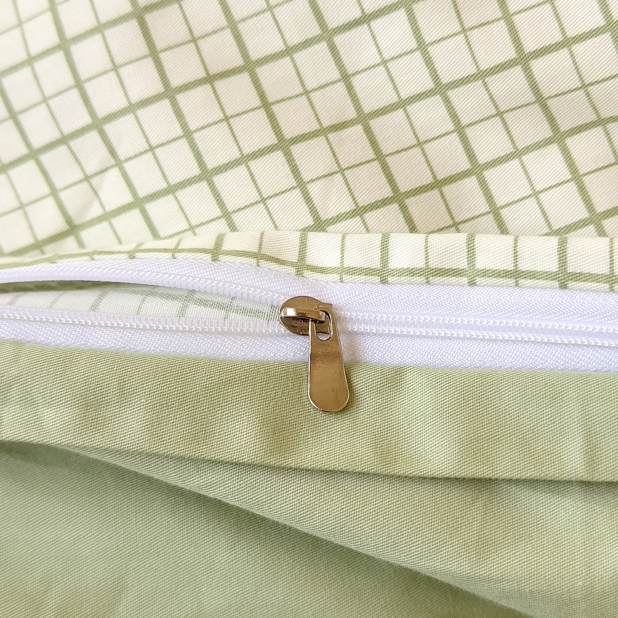 91家纺网 家纺一手货源 找家纺 DoDo 兜兜 2026年全棉纯棉ins风小清新四件套 青提奶盖-枕套1对格子