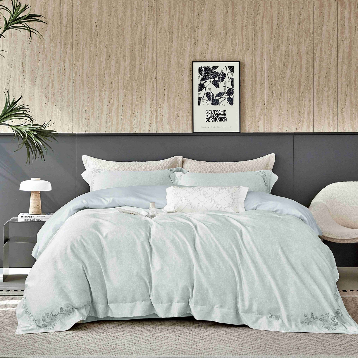 91家纺网 家纺一手货源 找家纺 （总）榻尚家居 2026新款天丝棉绣花四件套-阑珊