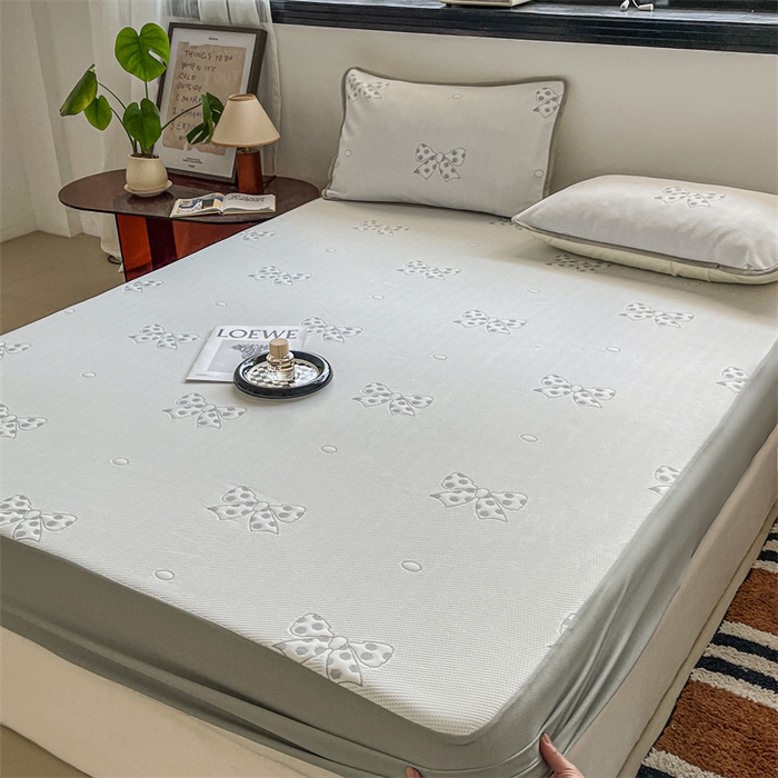 席匠 2026新款亲肤舒适凉感凉席席子-蝴蝶结床笠款 蝴蝶结-灰