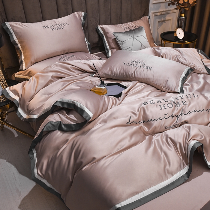 91家纺网 家纺一手货源 找家纺 （总）首尔家纺 2026春夏新款水洗真丝绣花四件套寐系列