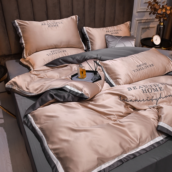 91家纺网 家纺一手货源 找家纺 （总）首尔家纺 2026春夏新款水洗真丝绣花四件套寐系列