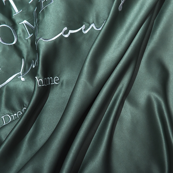 91家纺网 家纺一手货源 找家纺 首尔家纺 2026春夏新款水洗真丝绣花四件套寐系列 松绿