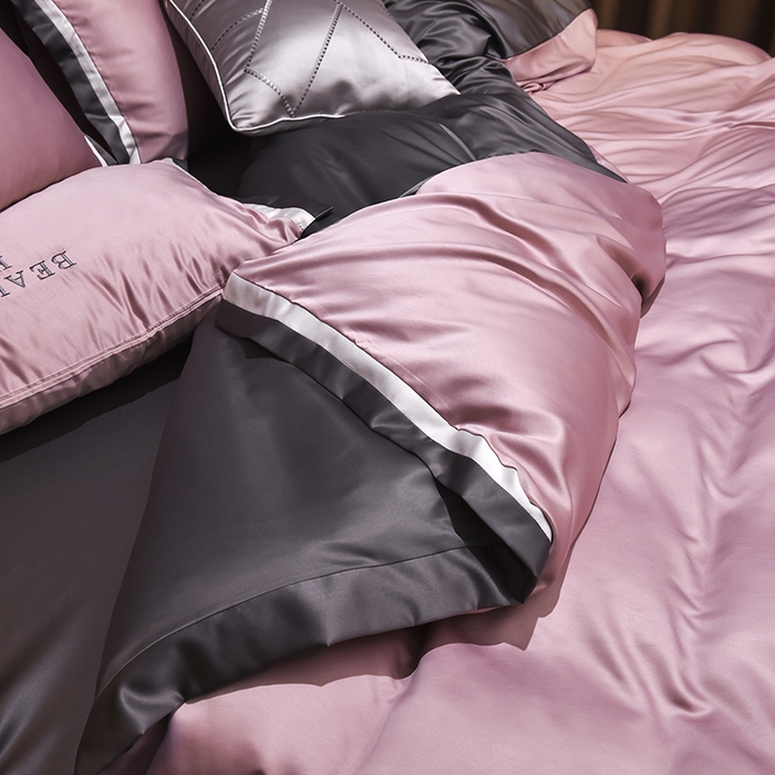 91家纺网 家纺一手货源 找家纺 首尔家纺 2026春夏新款水洗真丝绣花四件套寐系列 树莓