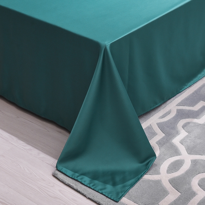 91家纺网 家纺一手货源 找家纺 首尔家纺 2026春夏新款水洗真丝绣花四件套寐系列 原野绿