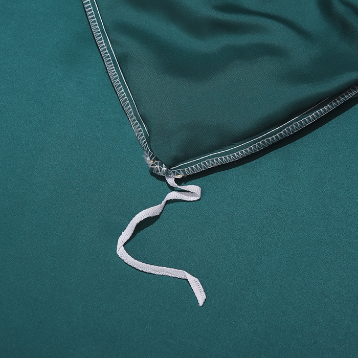 91家纺网 家纺一手货源 找家纺 首尔家纺 2026春夏新款水洗真丝绣花四件套寐系列 原野绿