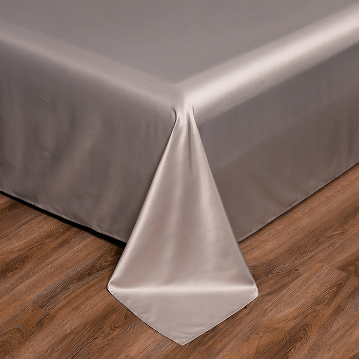 91家纺网 家纺一手货源 找家纺 首尔家纺 2026新款水洗真丝绣花四件套H系列 H-浅卡其