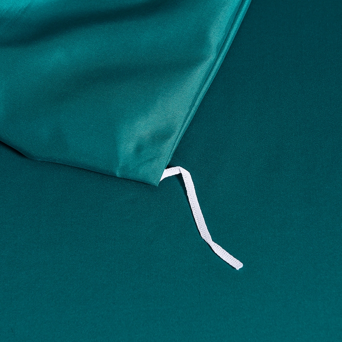 91家纺网 家纺一手货源 找家纺 首尔家纺 2026新款水洗真丝绣花四件套H系列 H-钢质绿