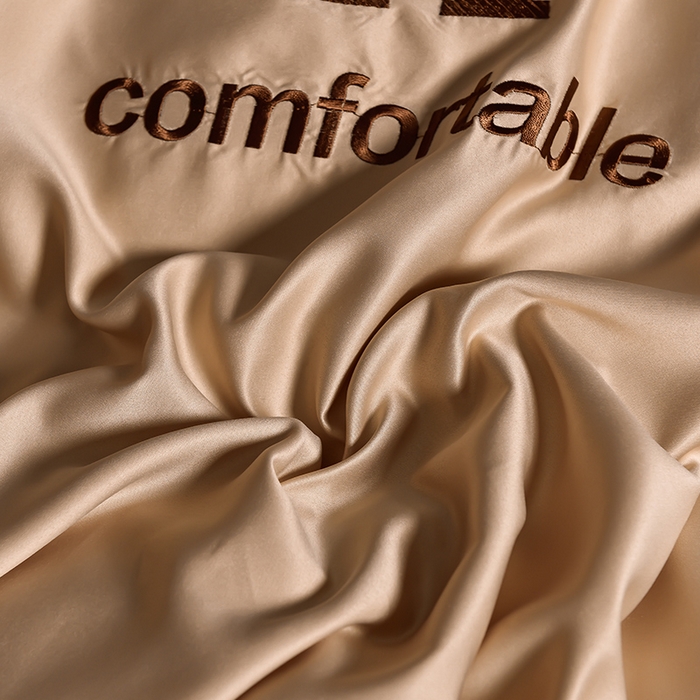 91家纺网 家纺一手货源 找家纺 首尔家纺 2026新款水洗真丝绣花四件套H系列 H-魔法金