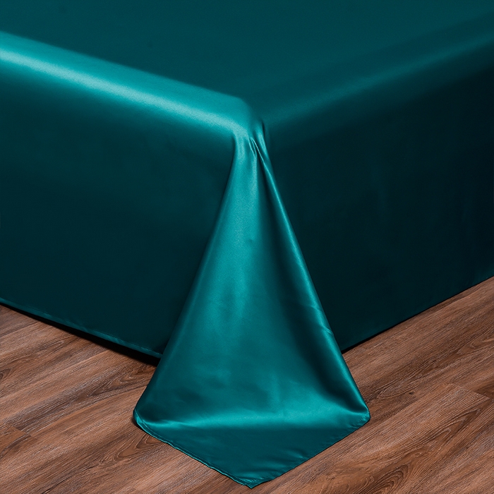 91家纺网 家纺一手货源 找家纺 首尔家纺 2026新款水洗真丝绣花四件套H系列 H-钢质绿