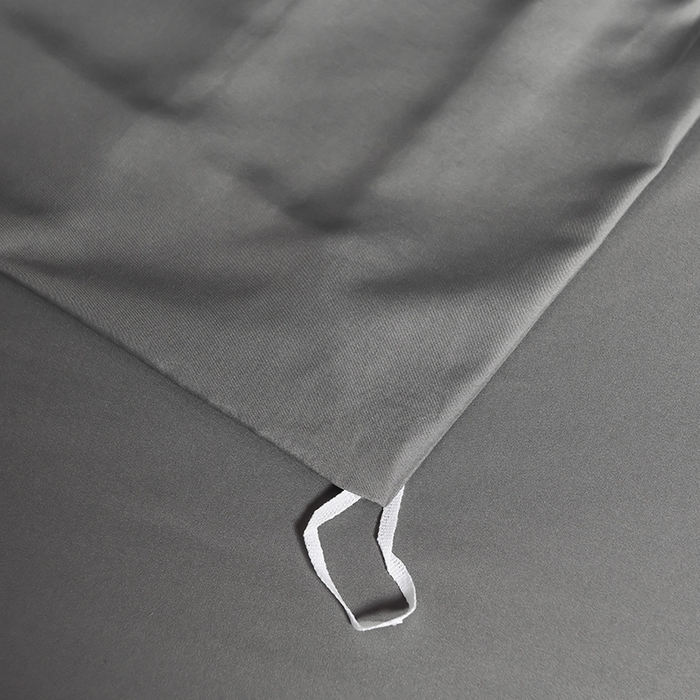 91家纺网 家纺一手货源 找家纺 首尔家纺 2026新款水洗真丝绣花四件套H系列 H-浅灰