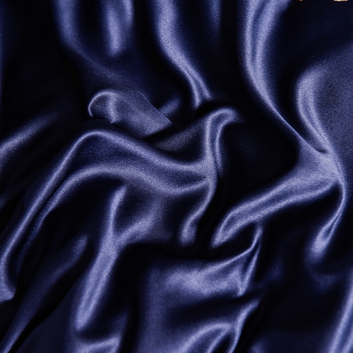 91家纺网 家纺一手货源 找家纺 首尔家纺 2026新款水洗真丝绣花四件套H系列 H-深蓝