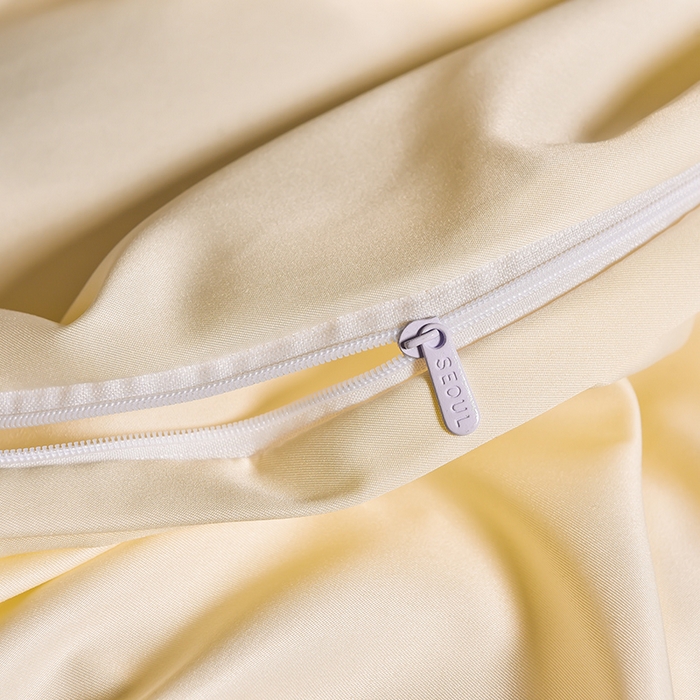 91家纺网 家纺一手货源 找家纺 首尔家纺 2026新款水洗真丝绣花四件套H系列 H-晴空白