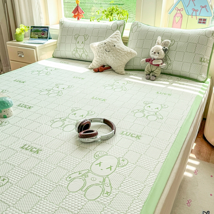 91家纺网 家纺一手货源 找家纺 （总）家喜爱 2026新款冰感豆豆软凉席高克重加捻不起球-场景二