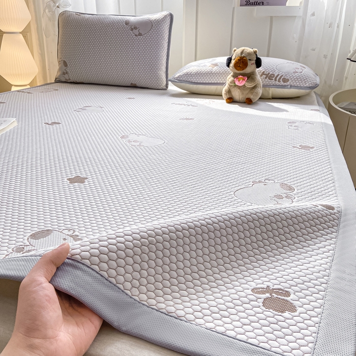 家喜爱 2026新款冰感豆豆软凉席高克重加捻不起球-场景二 卡帕巴拉-咖色