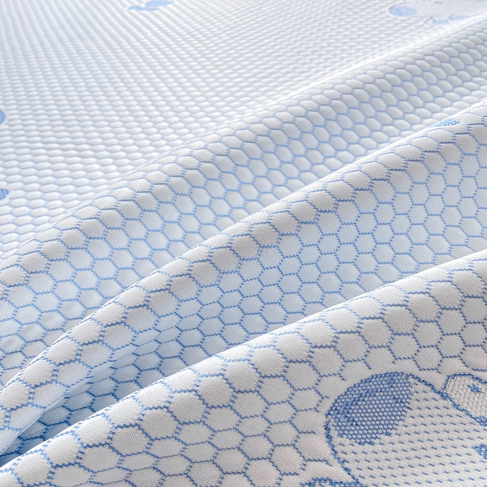 91家纺网 家纺一手货源 找家纺 家喜爱 2026新款冰感豆豆软凉席高克重加捻不起球-场景二 卡帕巴拉-蓝色