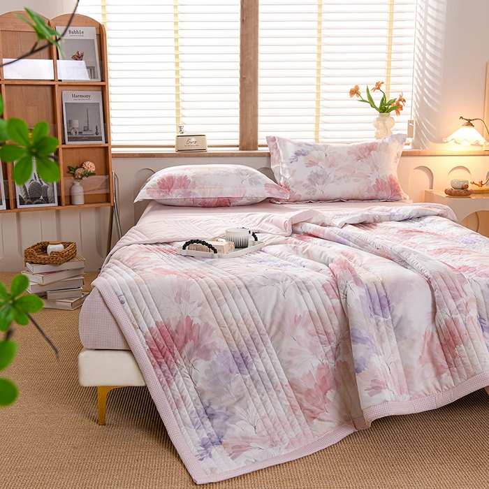 91家纺网 家纺一手货源 找家纺 （总）圣靓家纺 2026新款清新水洗夏被被子被芯