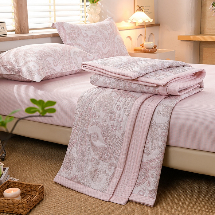 91家纺网 家纺一手货源 找家纺 圣靓家纺 2026新款清新水洗夏被被子被芯 旋律