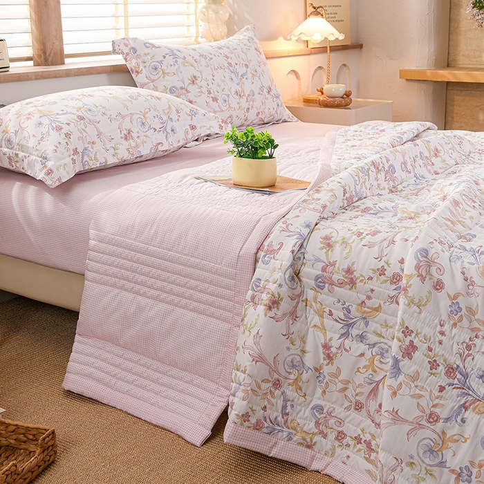 圣靓家纺 2026新款清新水洗夏被被子被芯 媚影