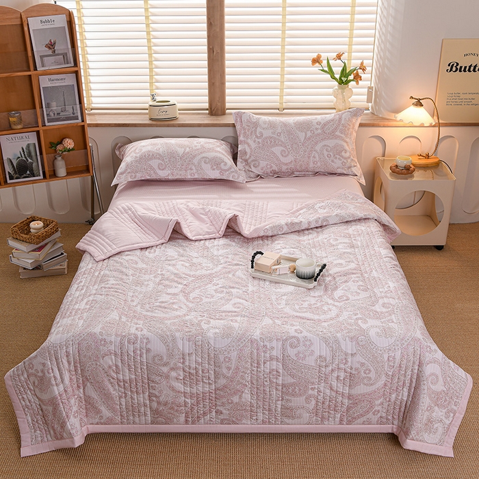 91家纺网 家纺一手货源 找家纺 圣楚家纺 2026新款清新水洗夏被被子被芯 旋律