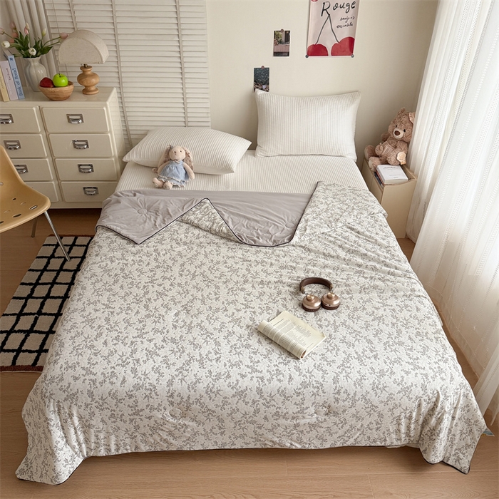 91家纺网 家纺一手货源 找家纺 （总）吾欢心 2026新款仿锦安高克重凉感丝（含氨纶）夏凉被冰激凌空调被凉感小冰皮夏被