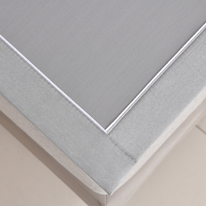 91家纺网 家纺一手货源 找家纺 小牛席业 2026新款PE凉感清新叶语冰丝席凉席席子 灰色